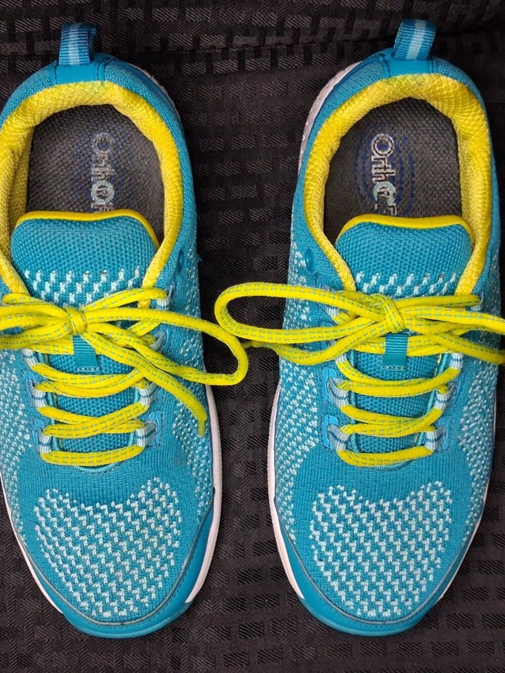 Biofit Orthofeet 986 Blue Yellow Orthopedic Walking Shoes Women’s Size 6.5 2E
